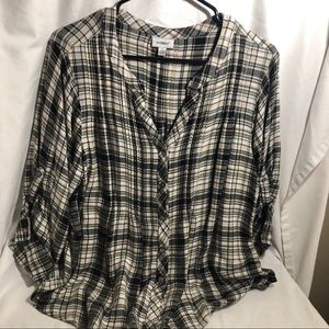 Muted Tone Avenue Half-Sleeve Flannel